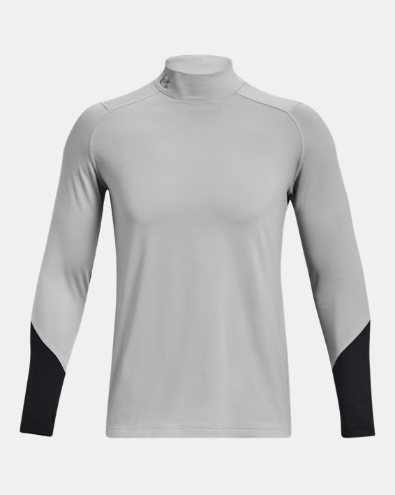 Men's ColdGear® Infrared Mock Long Sleeve, Gray, pdpMainDesktop image number 4